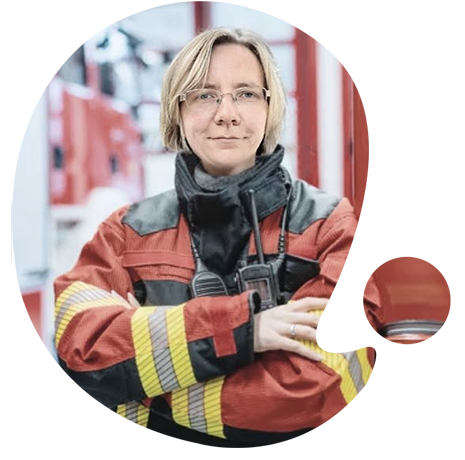 Feuerwehrfrau und Initiatorin Sarah Rattmann